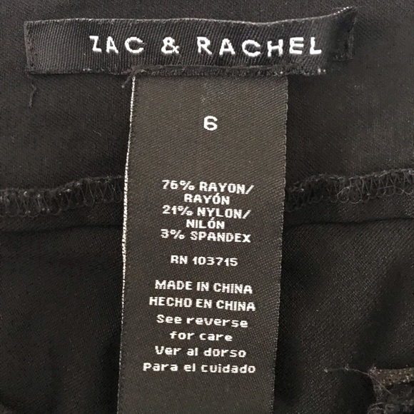 Zac & Rachel Black Ankle Pull-On Stretch Pants 6 - Picture 4 of 7